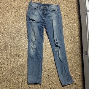 Aeropostale Light Blue Distressed Skinny Jeans